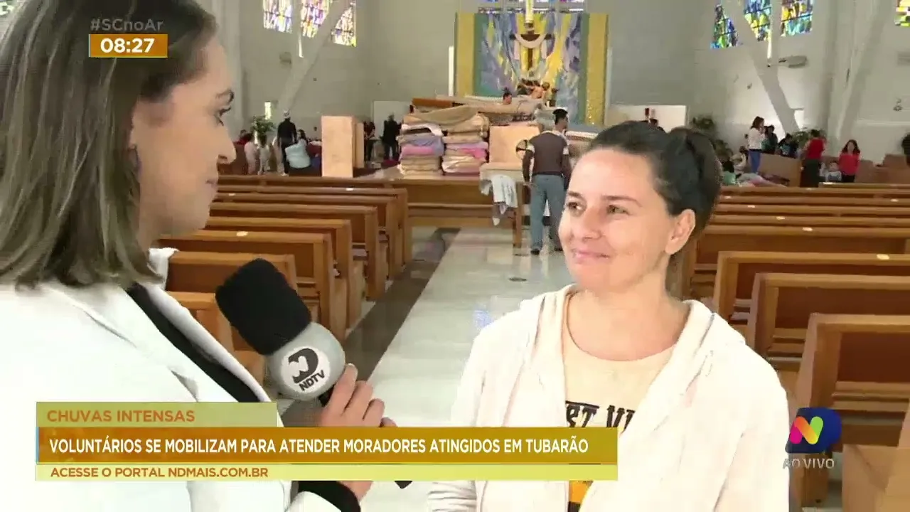 Chuvas: voluntários se mobilizam para atender moradores atingidos em Tubarão