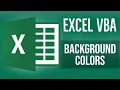 Excel VBA Tutorial for Beginners 10 - Background Colors in Excel VBA