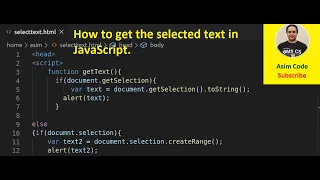 How to get the selected text in JavaScript