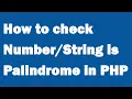 How to check is Palindrome in PHP
