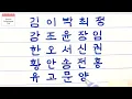 Most Common Last Names in Korea