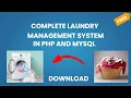 Laundry Management System in PHP and MySQL with Free Source Code