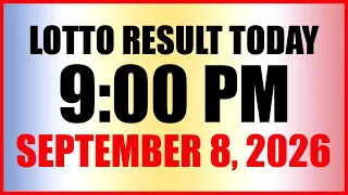 Lotto Result Today 9pm Draw September 8, 2026 PCSO