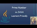 Prime Number in JAVA