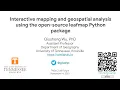 TNGIC Forum 2021 - Interactive Mapping and Geospatial Analysis Using Leafmap