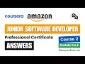 Programming with Java Answers Amazon Junior Software Developer
