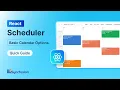 React Scheduler Basic Calendar Options Feature Walkthrough