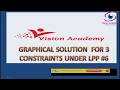 Graphical Solution For 3 Constraints Under LPP