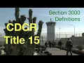 CDCR Title 15 3000 Definitions