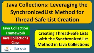 Java Collections Leveraging the SynchronizedList Method for Thread-Safe List Creation