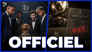 Les 30 nommés du Ballon d'Or, les GRANDS ABSENTS de la liste | JT Foot Mercato