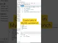 Create table in MySQL workbench