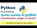 Checkbutton widget in tkinter Python Programming Edutainment