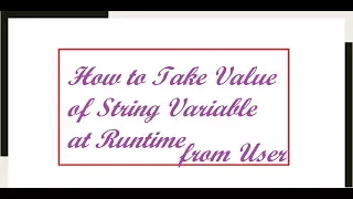 How to take String Variable Value from User at Runtime in GW BASIC Programming - 6