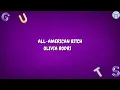Olivia Rodrigo - all-american bitch | Lyric Video