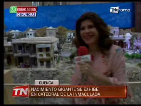 Nacimiento gigante se exhibe en catedral de la Inmaculada