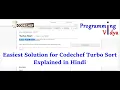 Codechef Turbo Sort Solution Explained in Hindi