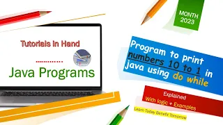 java program to print numbers from 10 to 1 using do while loop