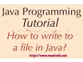 How to write to a file in Java