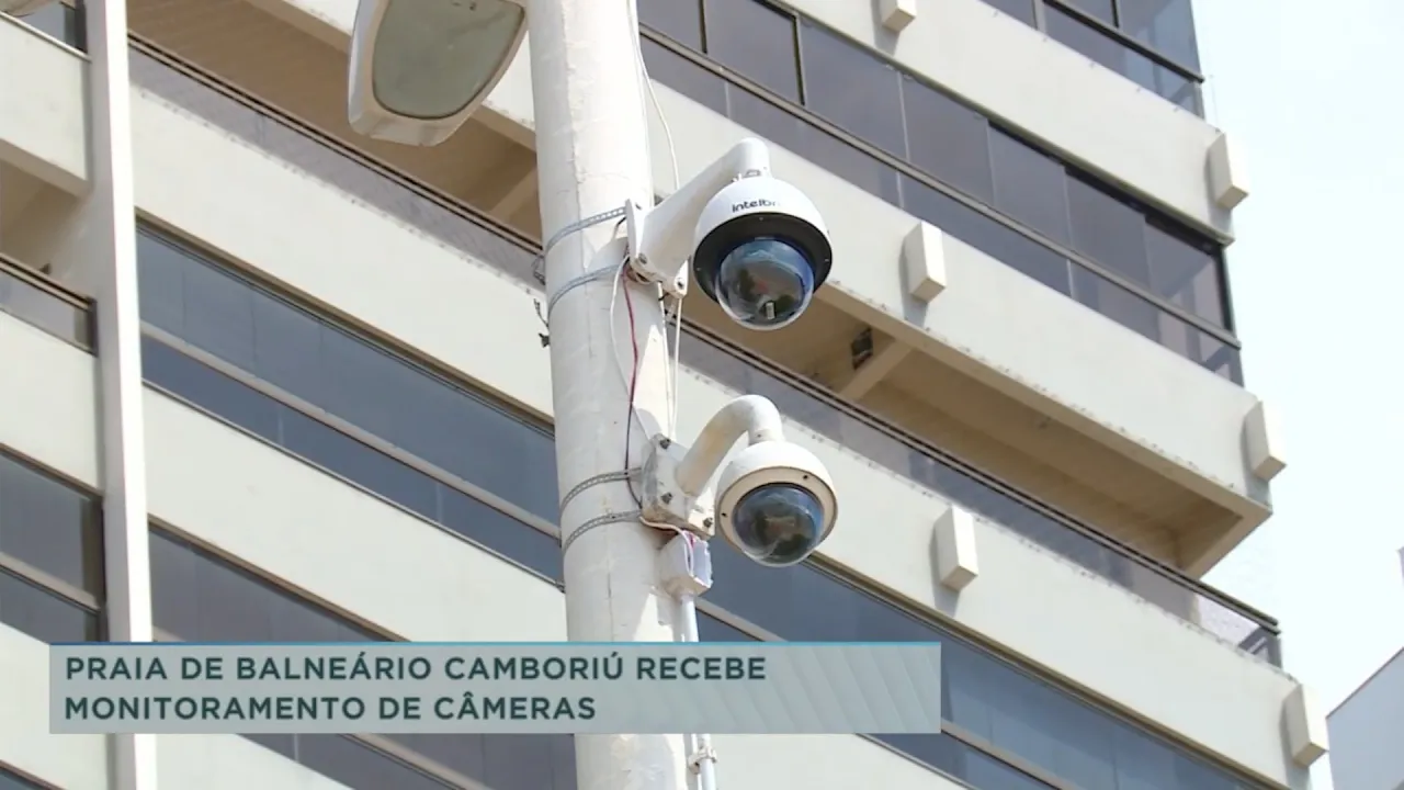 Praia de Balneário Camboriú recebe monitoramento de câmeras