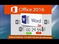 Word Tutorial Learn Word in 30 Minutes - Just Right for your Job Application
