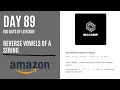 AMAZON INTERVIEW QUESTION Reverse Vowels of a String LeetCode problem 345