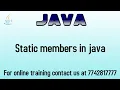 static members in java in hindi