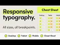 Web Design Responsive Typography Easily set up sizes to use on every project and save time