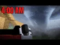 I Slept Overnight in VR Minecraft with Tornadoes