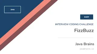 Java Interview Coding Challenge FizzBuzz