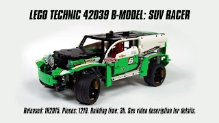 'Lego Technic 42039 B-model: SUV Racer' Speed Build & Review | Sariel's LEGO Technic Den