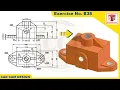SolidWorks 2D drawing to 3D Model Tutorial Exercise B38