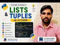 Lists Tuples Complete Tutorial Python Tutorial for Beginners List Tuple in Python Hindi