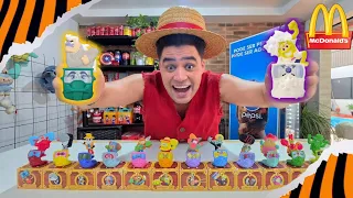 COMPLETEI A COLEÇÃO DO BOB ESPONJA E ONE PIECE NO MC DONALDS !!! COMPLETANDO COLEÇÃO