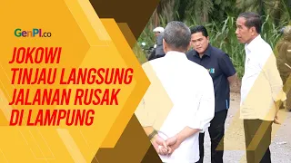 Mobil Kepresidenan Jokowi Mencari Jalan Mulus saat Kunker di Lampung