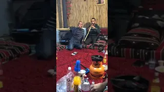 المطرب عبد القاسم وعازف الزمار الشعبي نظمي غريفات 