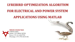 LYREBIRD OPTIMIZATION ALGORITHM FOR ELECTRICAL AND POWER SYSTEM APPLICATIONS USING MATLAB