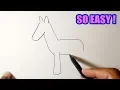 Download Lagu How To Draw A Horse | Horse Drawing Easy for beginners | رسم حصان