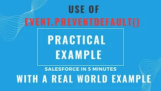 Pratical use of even preventDefault in lwc Lwc Tutorial part 19