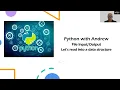 Python Files - Let s read data from a csv