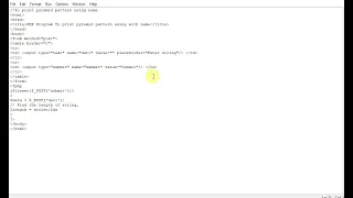 PHP Program To print pyramid pattern using with name