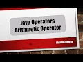 Java Bangla Tutorial Part-32 Java Operators Arithmetic Operator Creative Coders 2020