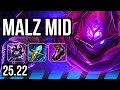 MALZAHAR vs SYLAS MID Rank 4 Malz 500 games EUW Challenger 25 22