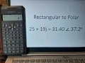 How to convert rectangular complex number to polar using scientific calculator
