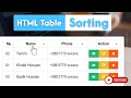 JavaScript Sort Table By Column