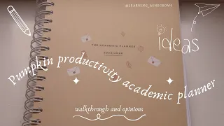 Academic Planner Tour Pumpkin Productivity Planner Open University