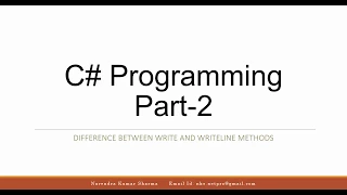 C Programming - 2 Write WriteLine output methods
