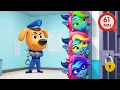 Lagu The Team Trick | Police Chase Thief | Safety Rules | Cartoon | Sheriff Labrador