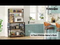 Tribesigns Kitchen Baker s Rack Free Standing Microwave Stand with Shelves JW0063
