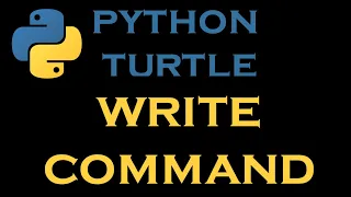 Python Turtle Lessons 11 Write Command